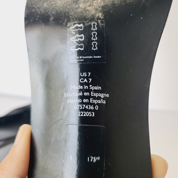 COS Women's Black Woven Strappy Heels Size 7 - Picture 7 of 7